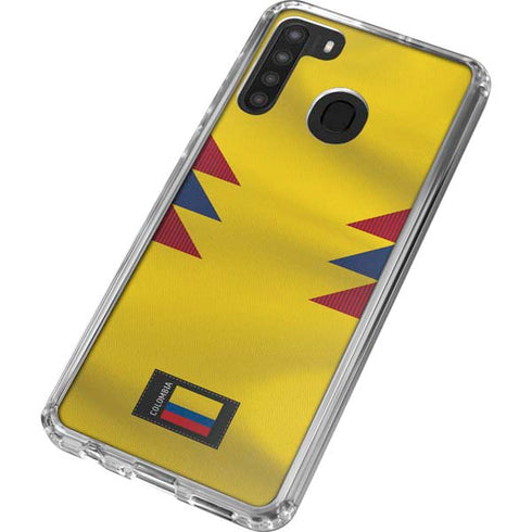 Colombia Soccer Flag Galaxy A21 Clear Case